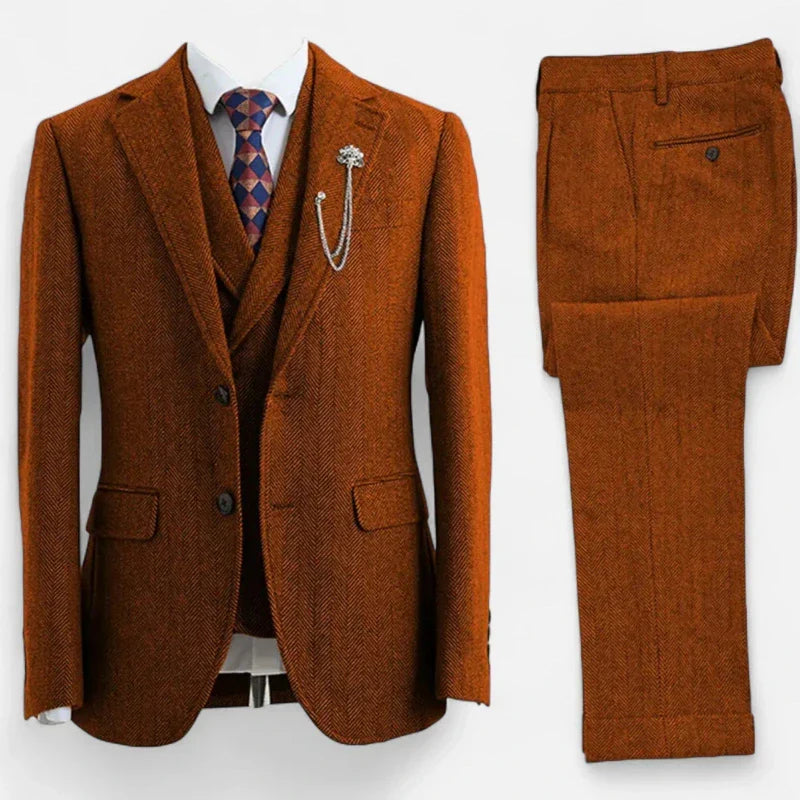 Completo Tweed Elegante | 3 Pezzi con Gilet