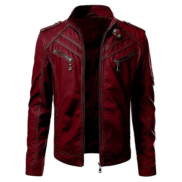 Giacca Biker con Zip e Tasche Multiple | Ideale per Look Casual Quotidiano