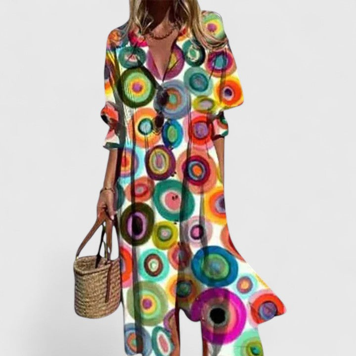 Abito Boho Elegante | Stile Libero e Finitura Raffinata