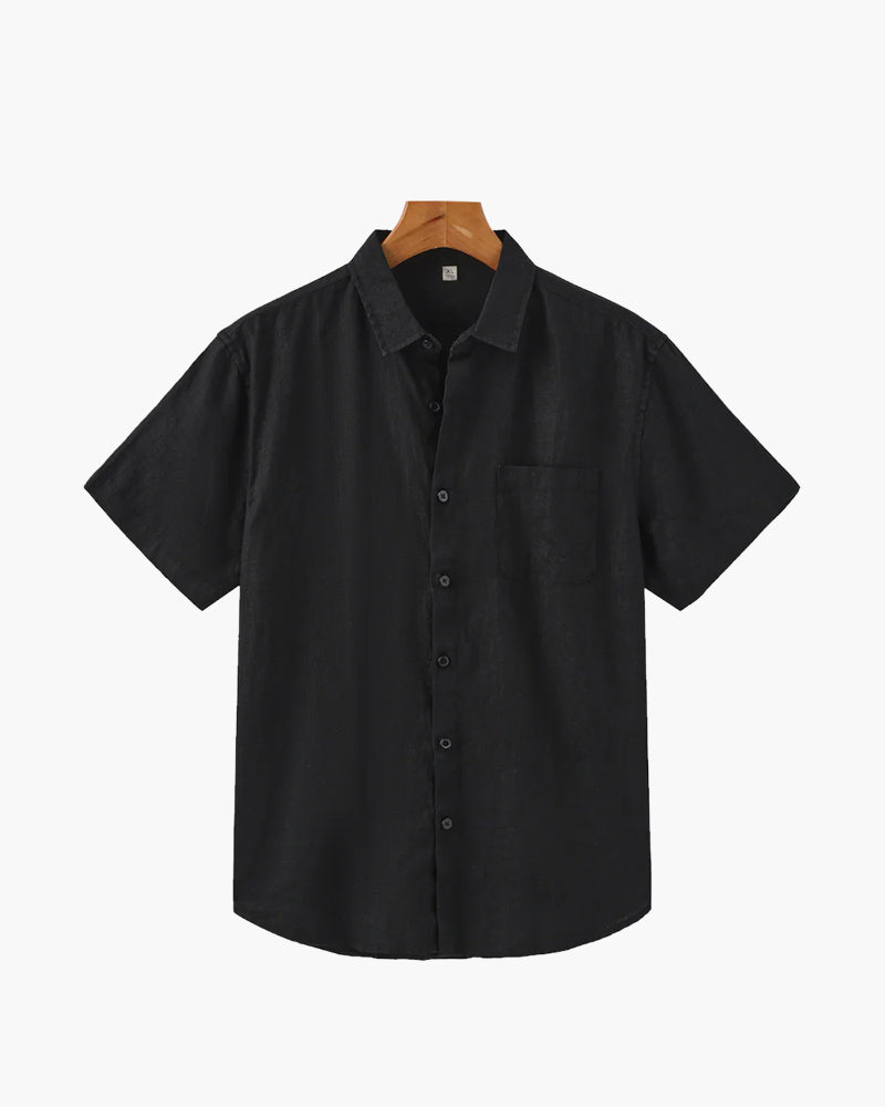 Camicia in Lino Manica Corta | Fresca e Traspirante