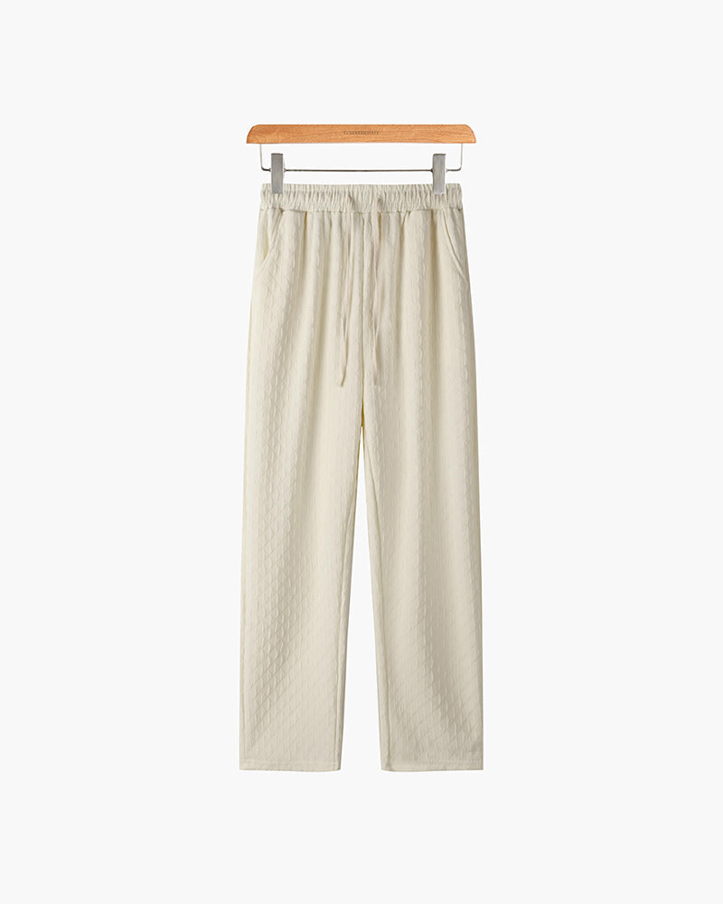 Pantaloni Jacquard da Uomo | Mix di Cotone Oversized Comfort