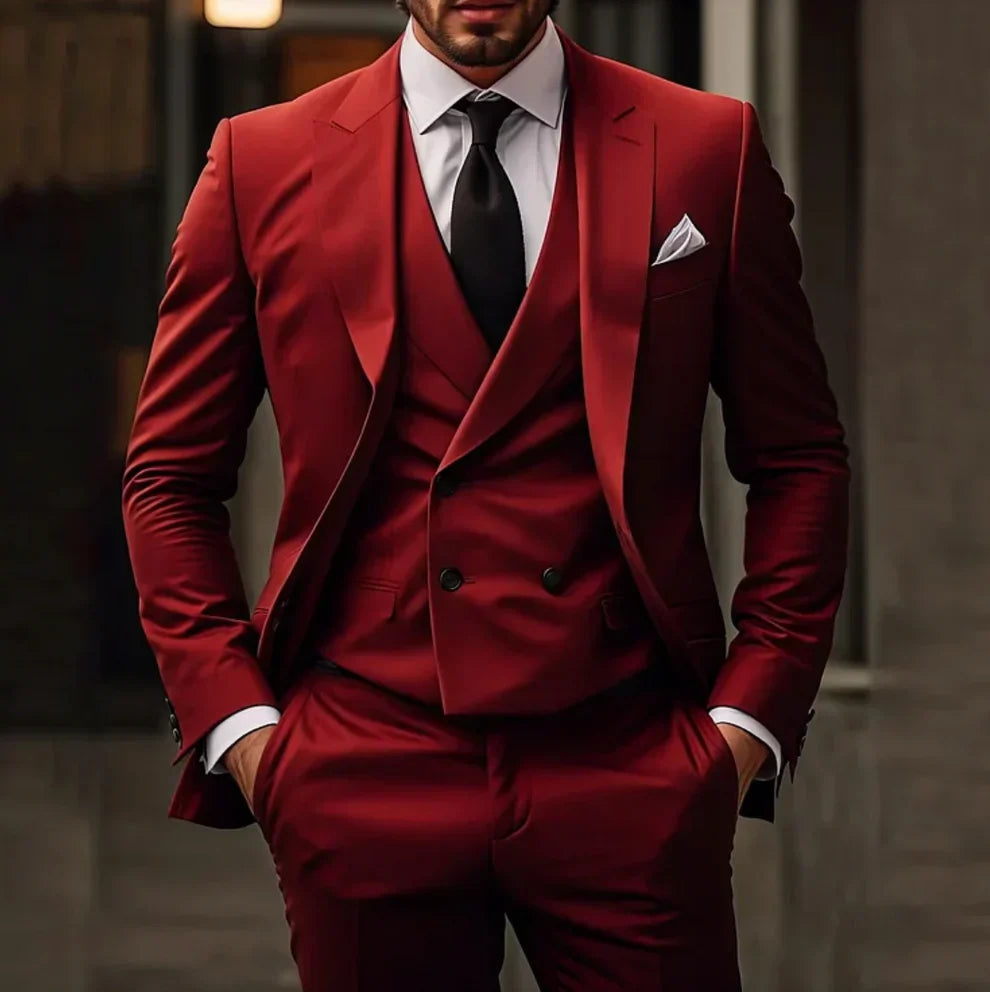 Completo 3 Pezzi Elegante | Blazer Gilet e Pantaloni