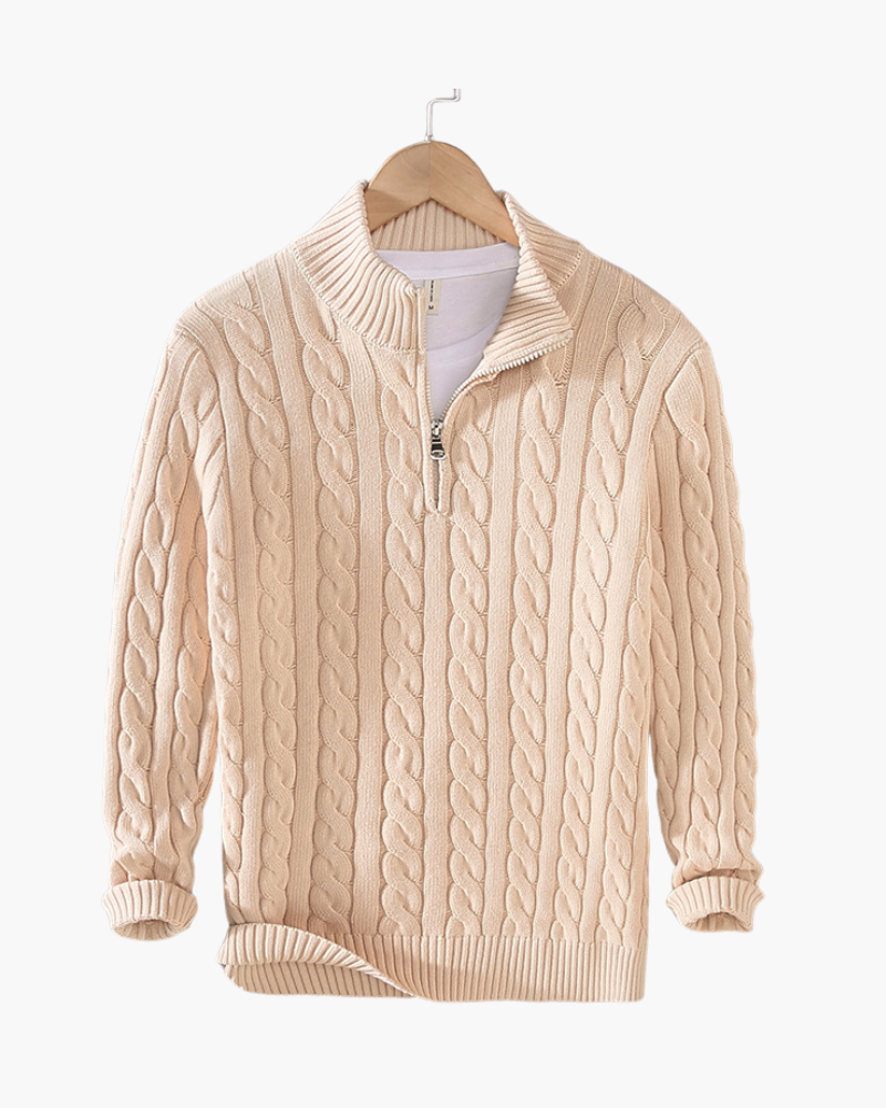 Maglione Uomo Mezzo Zip | Cotone Premium e Comfort Quotidiano