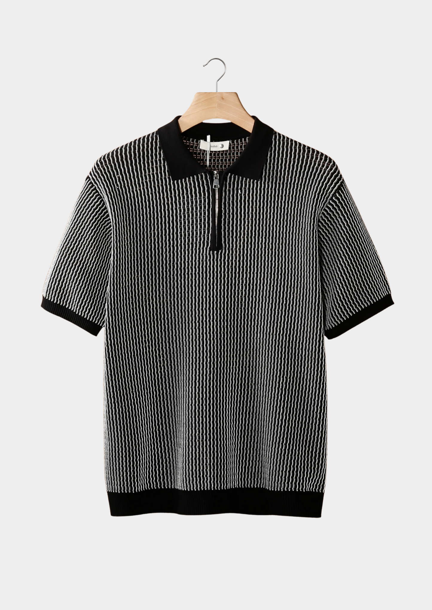 Polo con Zip e Texture Geometrica | Stile Estivo Moderno