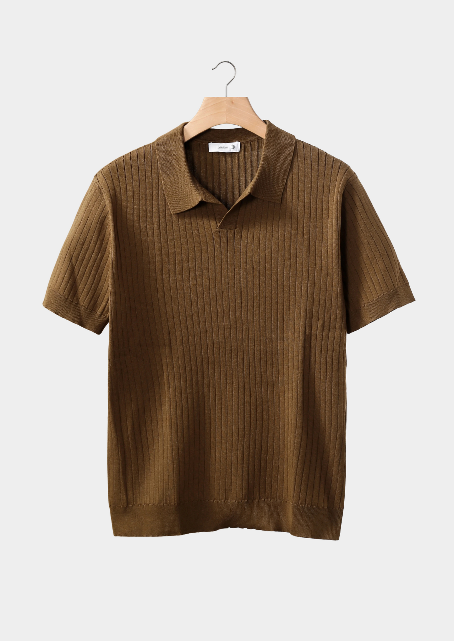 Polo in Maglia a Coste Senza Bottoni | Eleganza Estiva