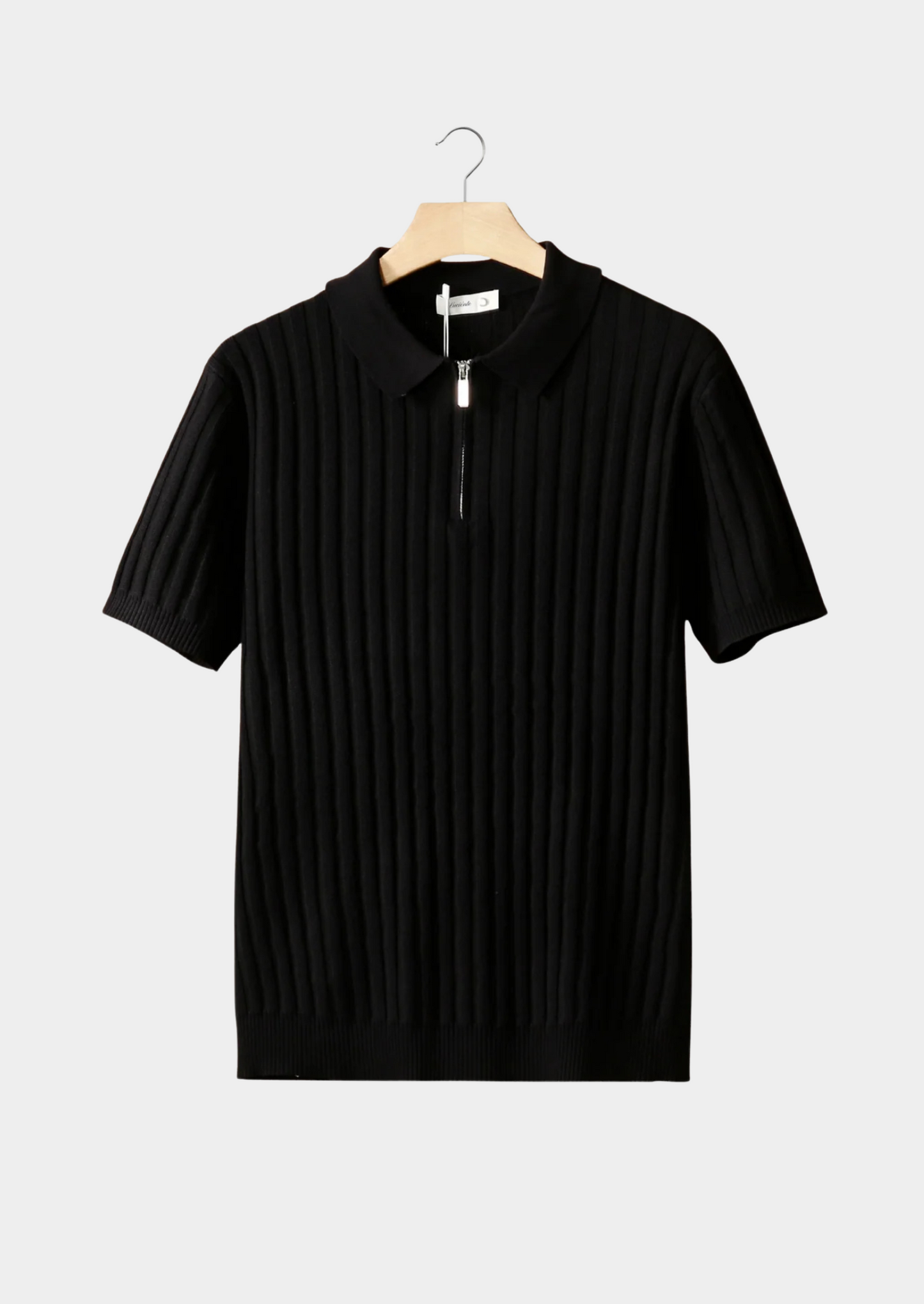 Polo a Righe con Mezza Zip e Maniche Corte con Vestibilità Regolare | Ideale per Uso Estivo