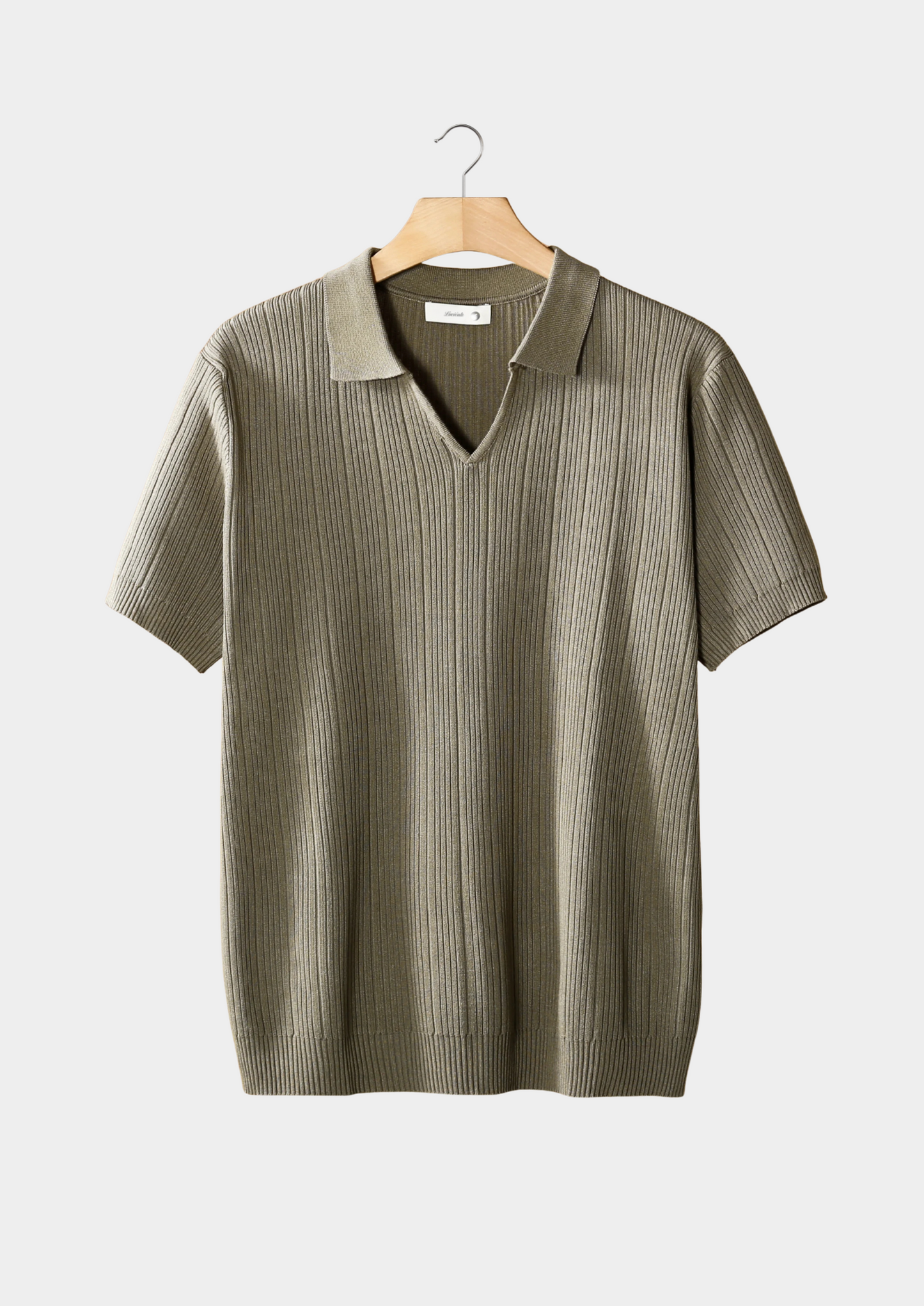 Polo Ribbed con Colletto Aperto e Maniche Corte con Vestibilità Regolare | Ideale per Uso Estivo