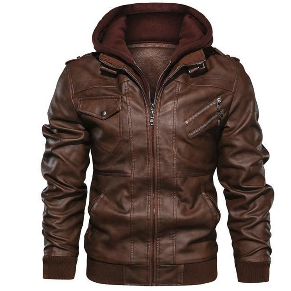 Giacca Biker con Zip e Cappuccio Integrato | Ideale per Uso Quotidiano e Tempo Libero
