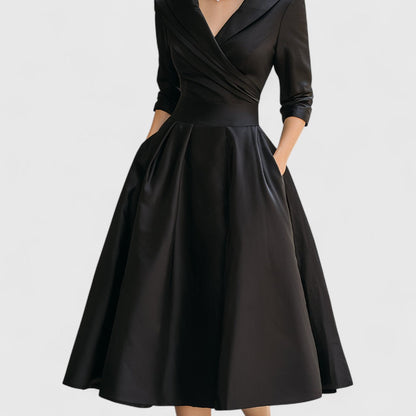 Abito Midi Elegante | Vestibilità Fluida e Finitura Sobria