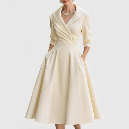 Abito Midi Elegante | Vestibilità Fluida e Finitura Sobria