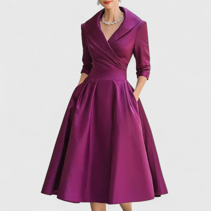 Abito Midi Elegante | Vestibilità Fluida e Finitura Sobria