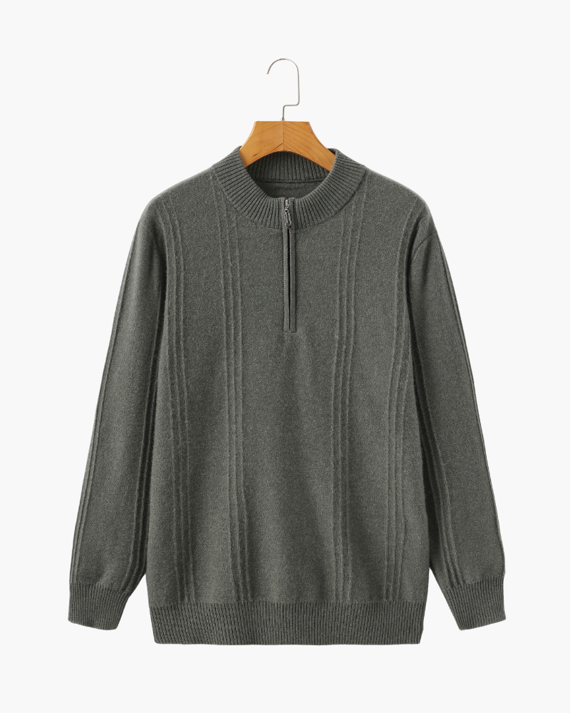 Maglione in Cashmere a Mezzo Zip | Comfort Premium