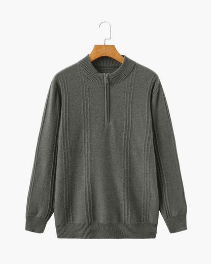 Maglione in Cashmere a Mezzo Zip | Comfort Premium