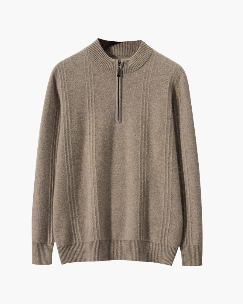 Maglione in Cashmere a Mezzo Zip | Comfort Premium