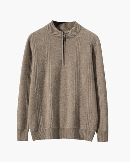 Maglione in Cashmere a Mezzo Zip | Comfort Premium