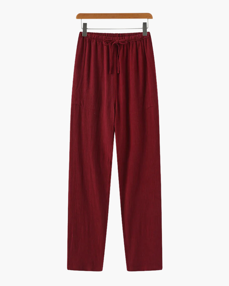 Pantaloni in Lino Slim Fit | Vestibilità Pulita e Comfort Estivo