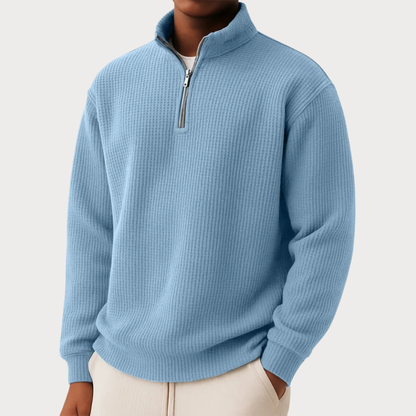 Maglione con Collo Zip in Maglia | Comfort Moderno