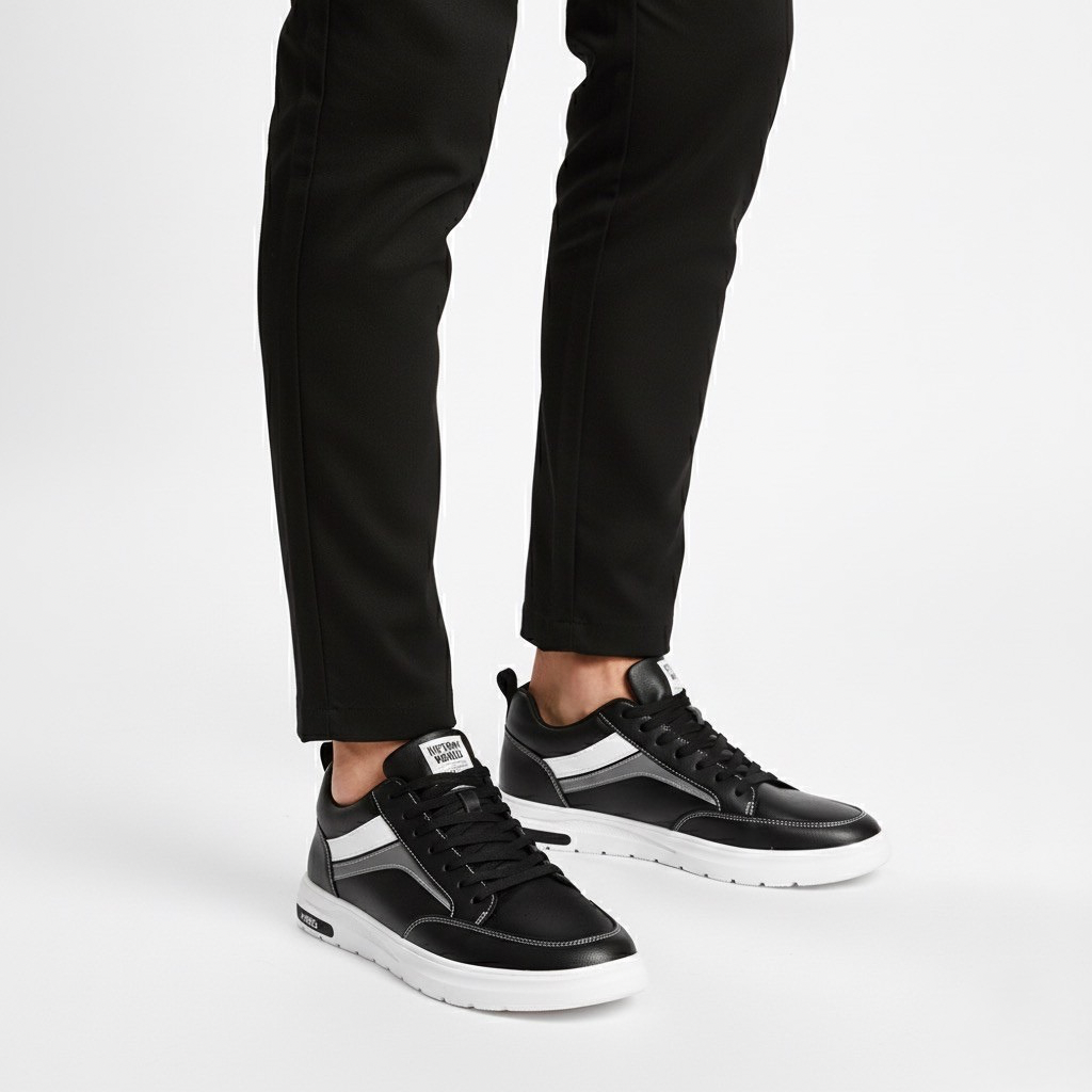 Sneakers con Rialzo Interno e Dettagli Laterali | Comfort