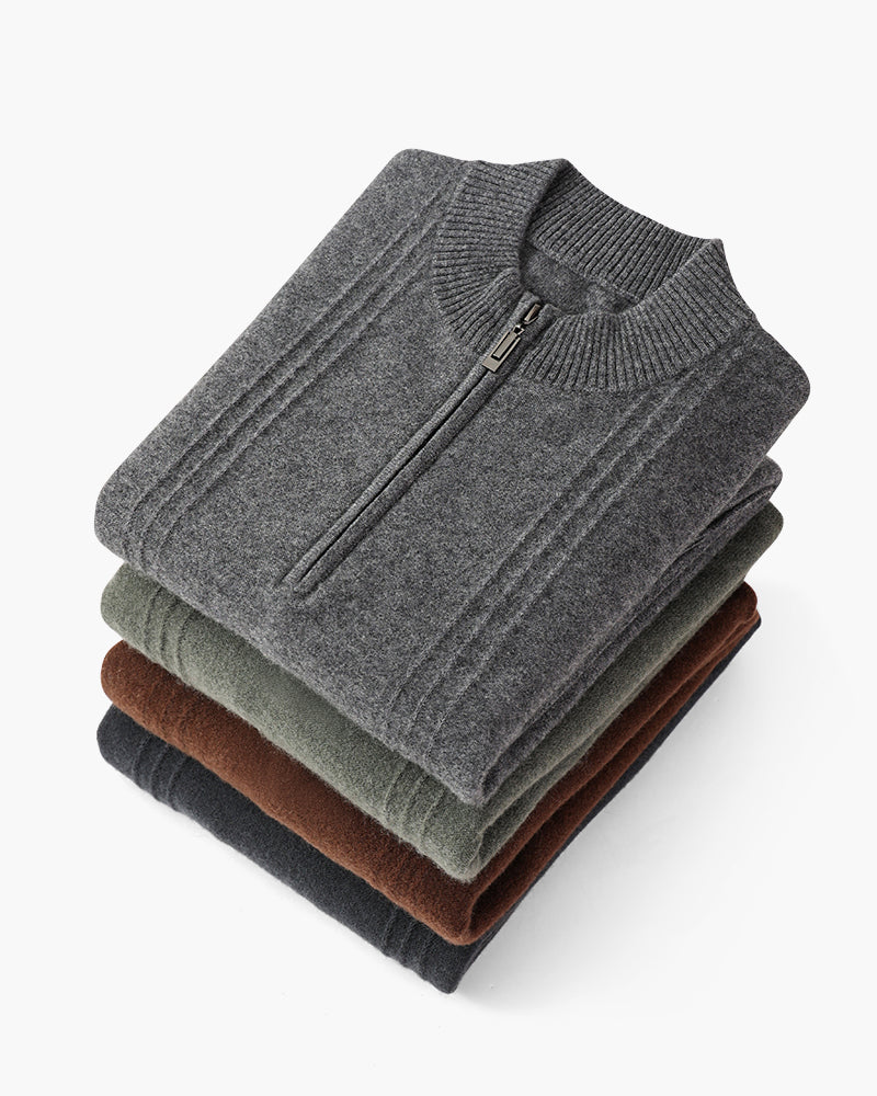 Maglione in Cashmere a Mezzo Zip | Comfort Premium