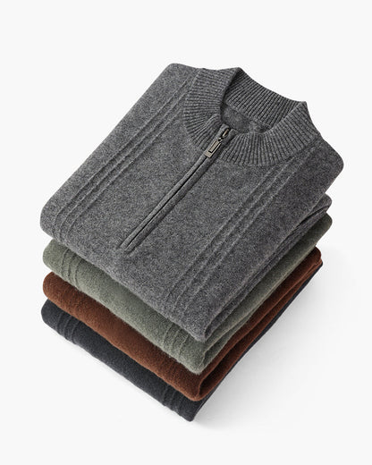 Maglione in Cashmere a Mezzo Zip | Comfort Premium