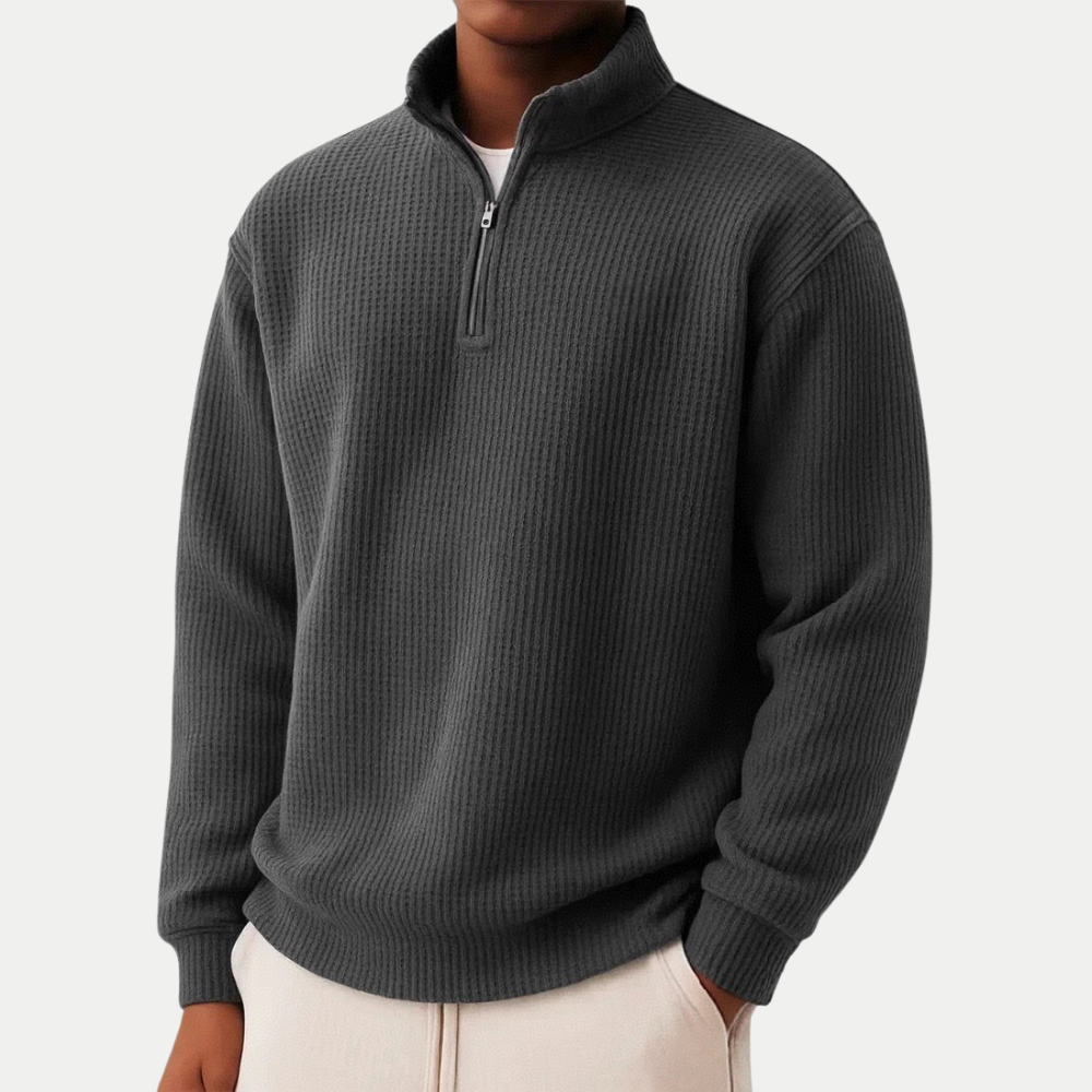 Maglione con Collo Zip in Maglia | Comfort Moderno
