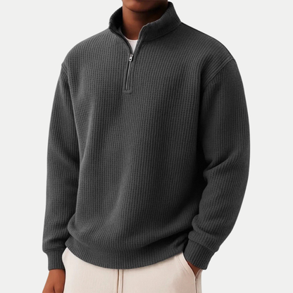 Maglione con Collo Zip in Maglia | Comfort Moderno