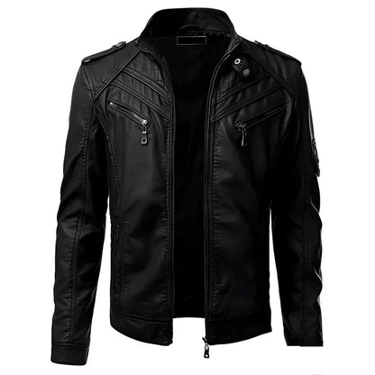 Giacca Biker con Zip e Tasche Multiple | Ideale per Look Casual Quotidiano