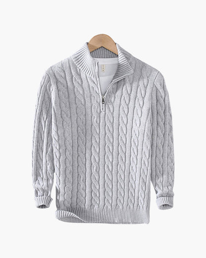 Maglione Uomo Mezzo Zip | Cotone Premium e Comfort Quotidiano