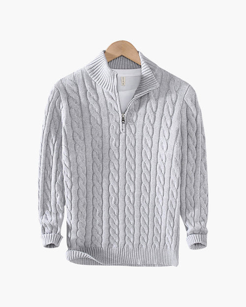 Maglione Uomo Mezzo Zip | Cotone Premium e Comfort Quotidiano