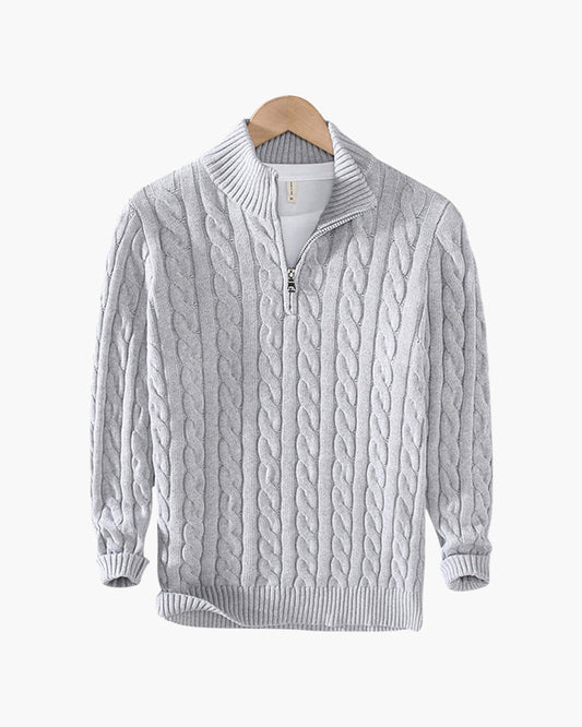 Maglione Uomo Mezzo Zip | Cotone Premium e Comfort Quotidiano