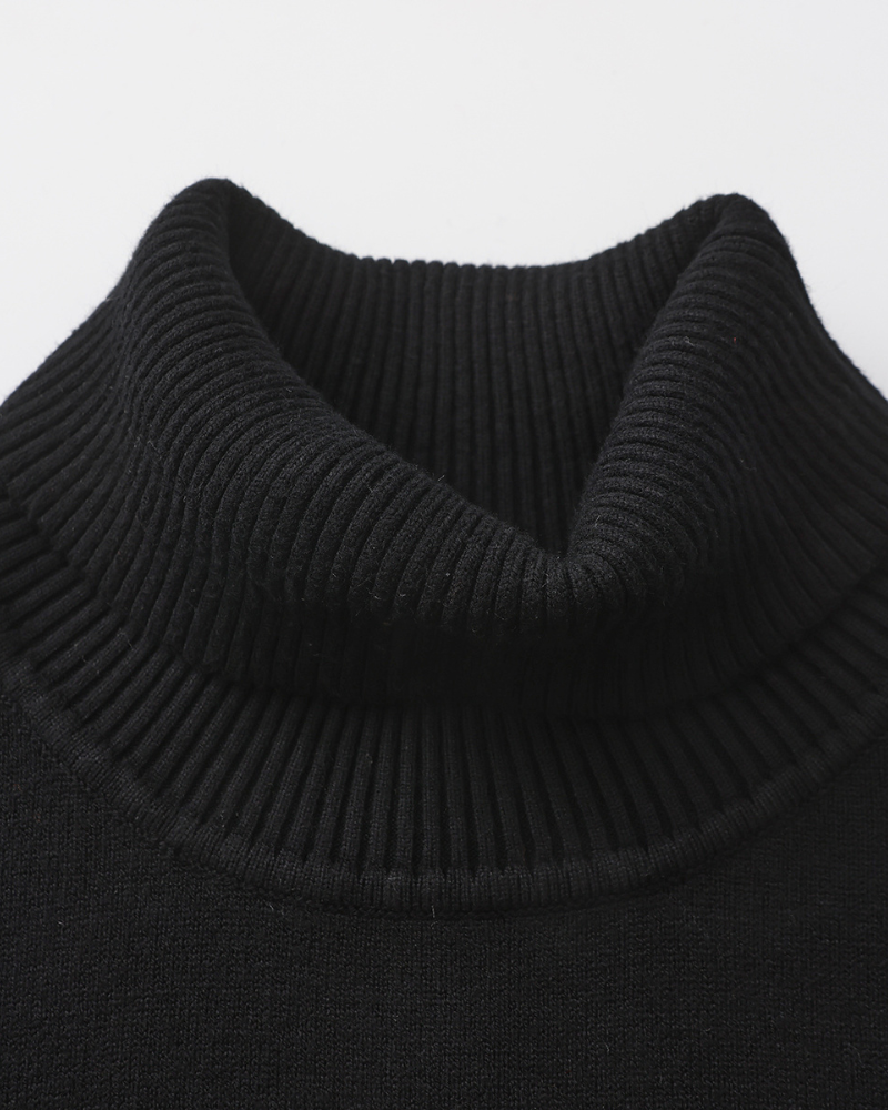 Maglione a Collo Alto Autunnale | Stile Formale e Comfort