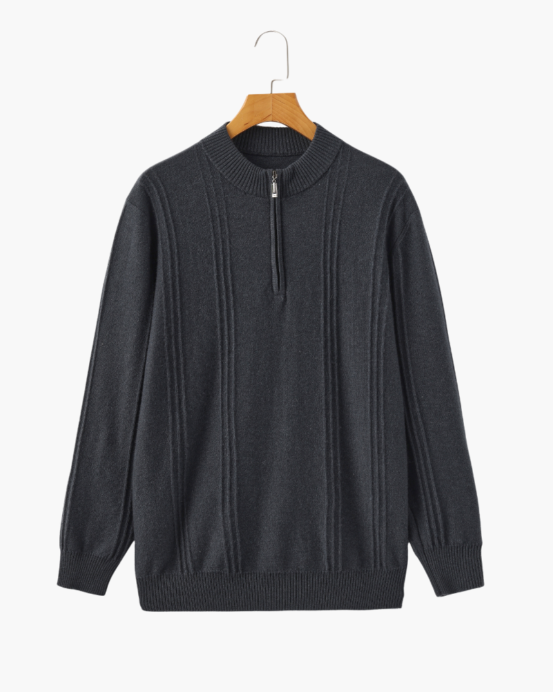 Maglione in Cashmere a Mezzo Zip | Comfort Premium