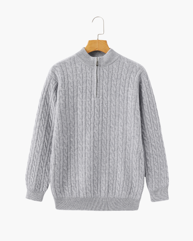 Maglione in Cashmere con Mezza Zip | Comfort ed Eleganza