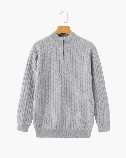 Maglione in Cashmere con Mezza Zip | Comfort ed Eleganza