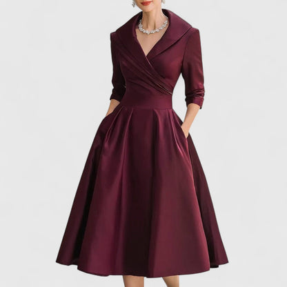 Abito Midi Elegante | Vestibilità Fluida e Finitura Sobria