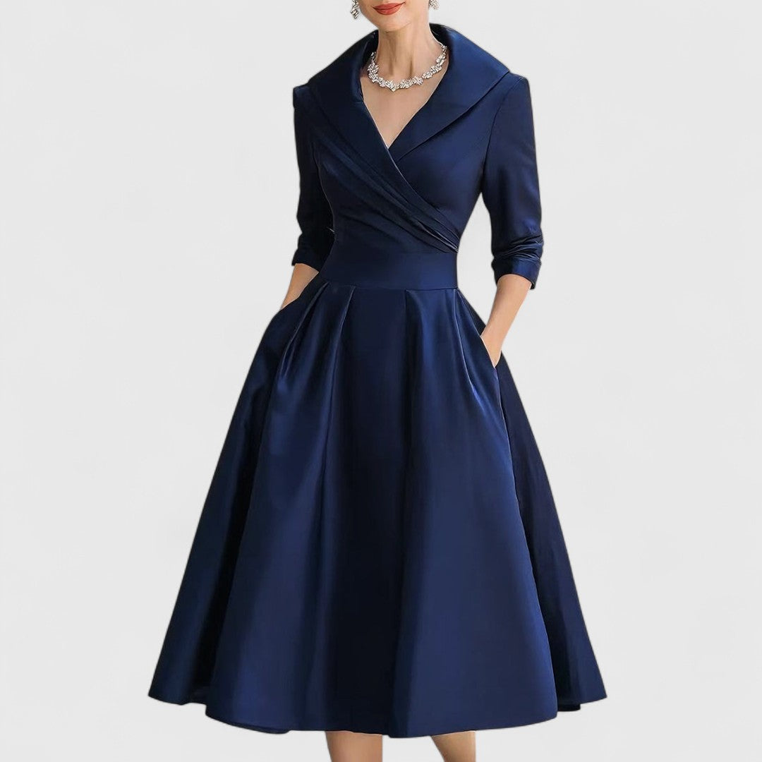 Abito Midi Elegante | Vestibilità Fluida e Finitura Sobria
