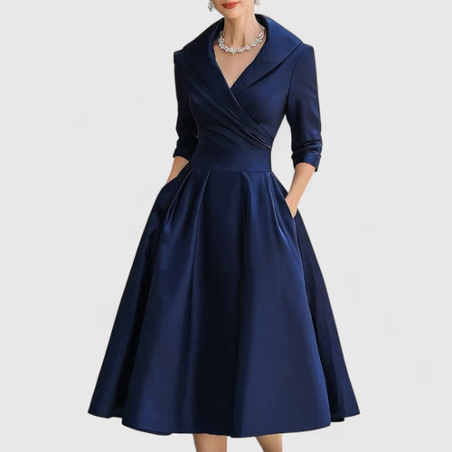 Abito Midi Elegante | Vestibilità Fluida e Finitura Sobria