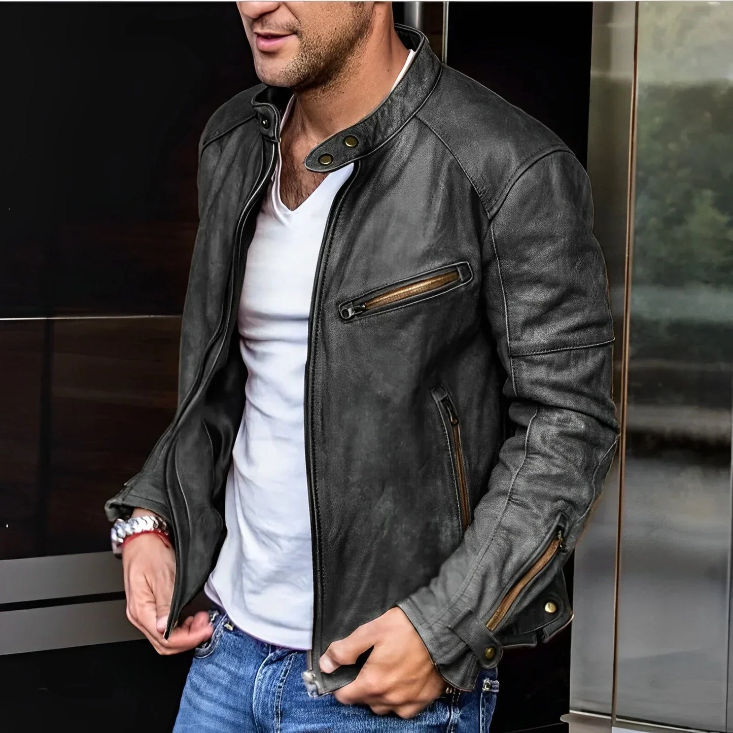 Giacca Moderna con Zip | Eleganza Urbana