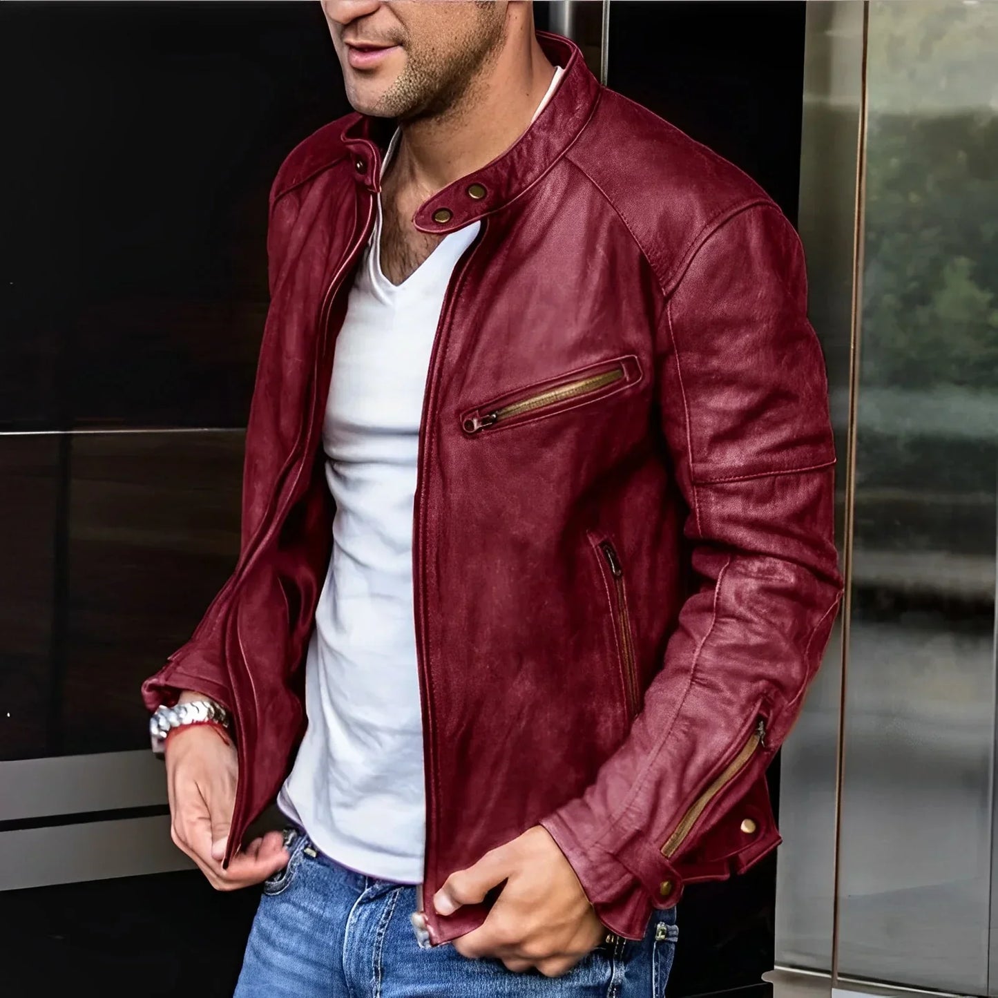 Giacca Moderna con Zip | Eleganza Urbana