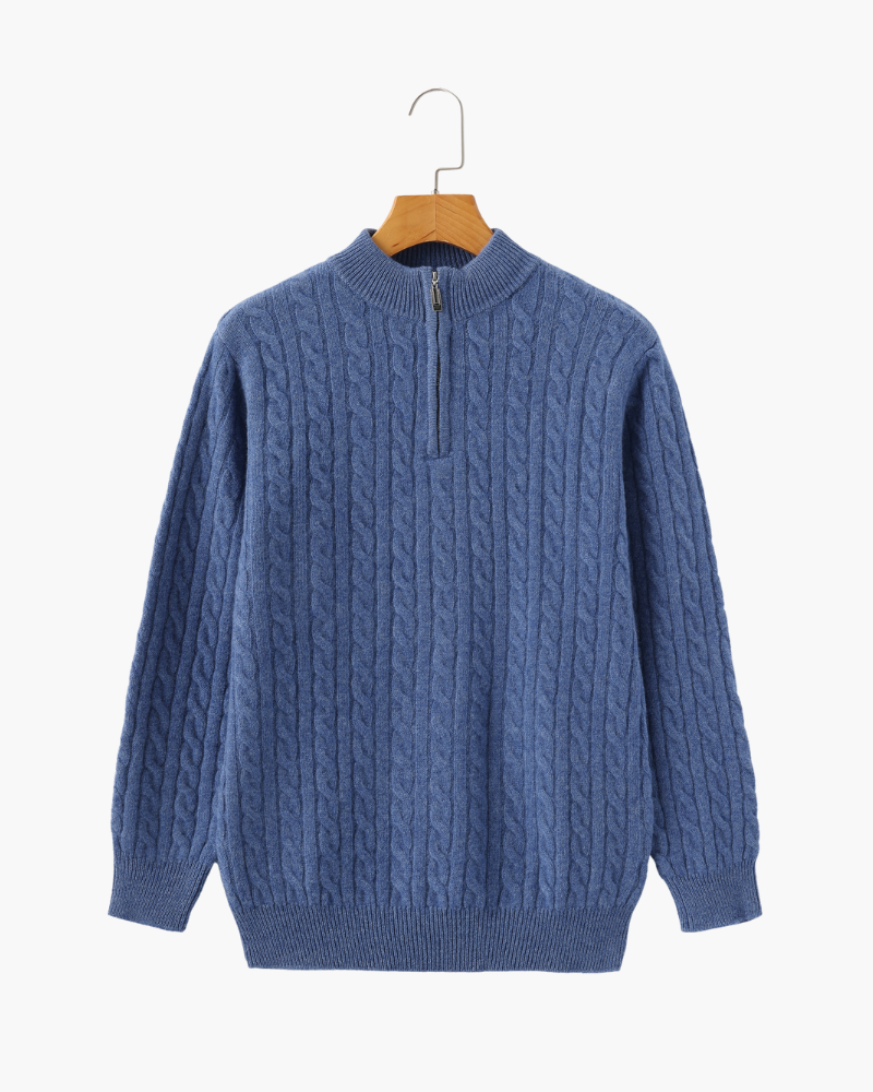 Maglione in Cashmere con Mezza Zip | Comfort ed Eleganza