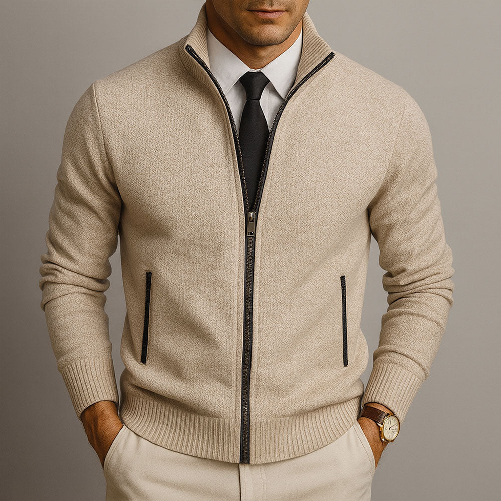 Cardigan in Lana con Zip | Eleganza e Comfort Su Misura