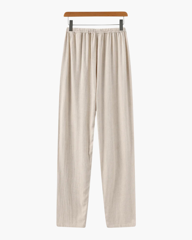 Pantaloni in Lino Slim Fit | Vestibilità Pulita e Comfort Estivo