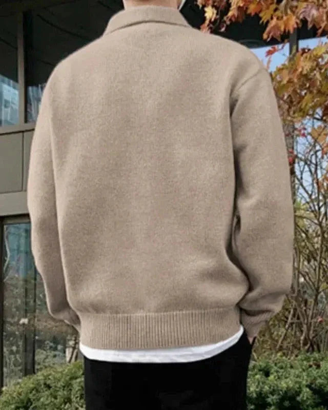 Maglione in Lana con Mezza Zip | Comfort Naturale e Stile Essenziale