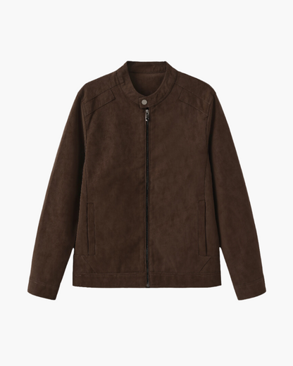 Giacca in Pelle Suede Estiva | Eleganza Essenziale