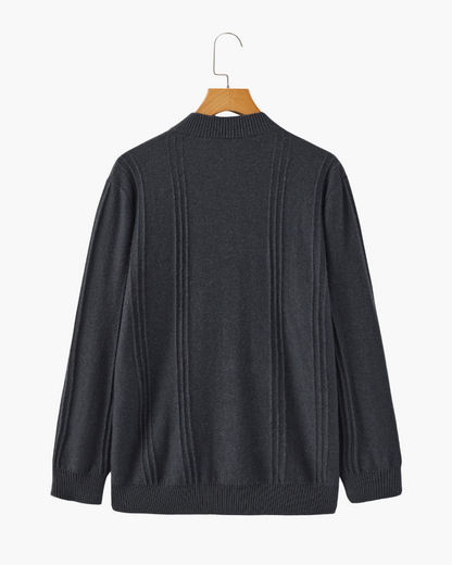 Maglione in Cashmere a Mezzo Zip | Comfort Premium