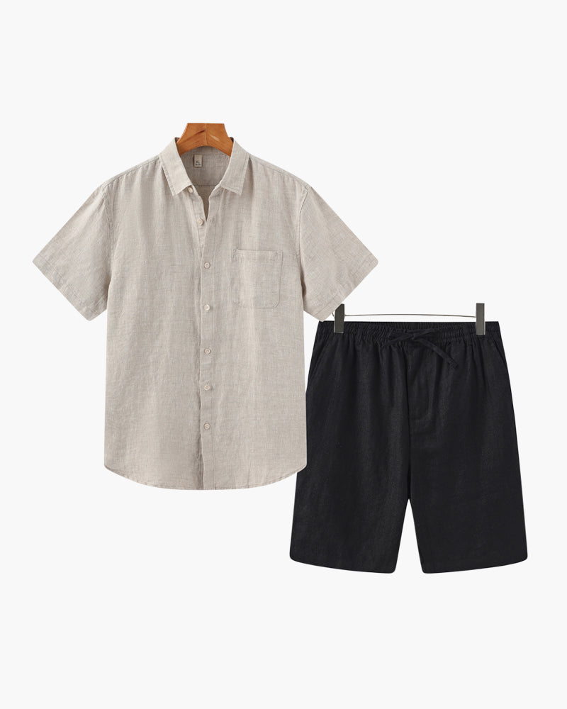 Combo in Lino Estivo | Camicia e Pantaloni Corti