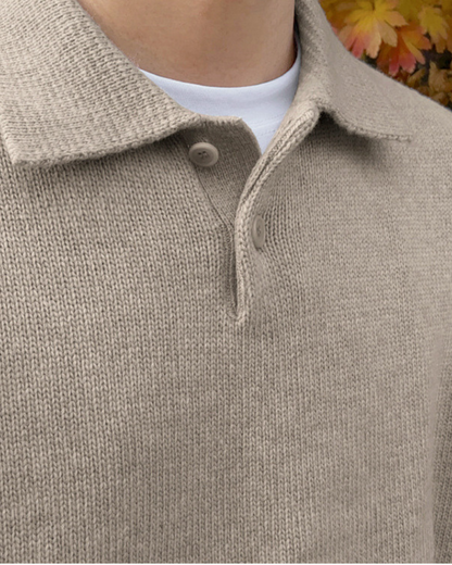 Maglione in Lana con Mezza Zip | Comfort Naturale e Stile Essenziale