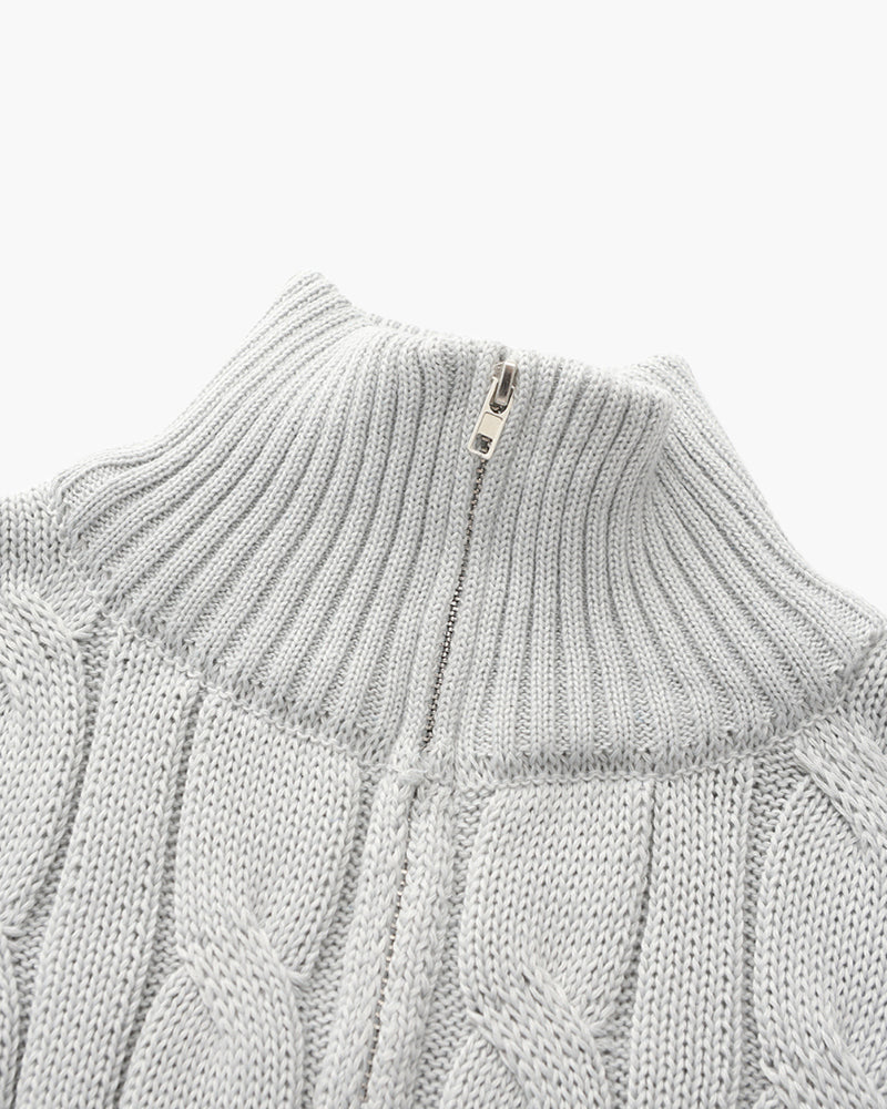 Maglione Uomo Mezzo Zip | Cotone Premium e Comfort Quotidiano