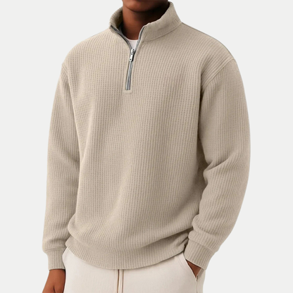 Maglione con Collo Zip in Maglia | Comfort Moderno
