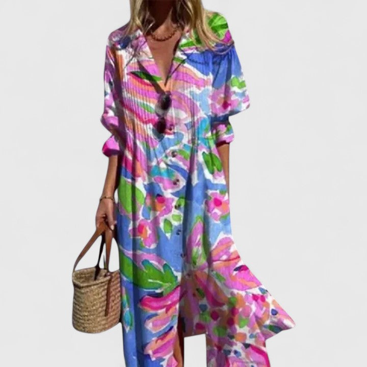Abito Boho Elegante | Stile Libero e Finitura Raffinata